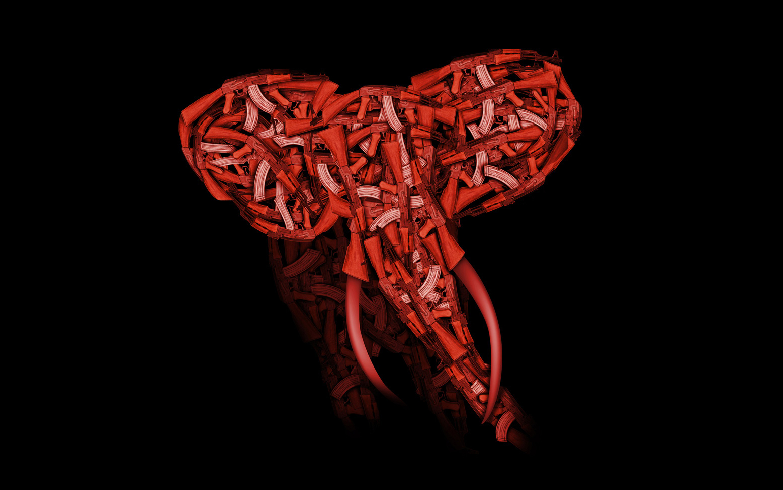 Blood Ivory Elephant AK47 by Victor van Gaasbeek