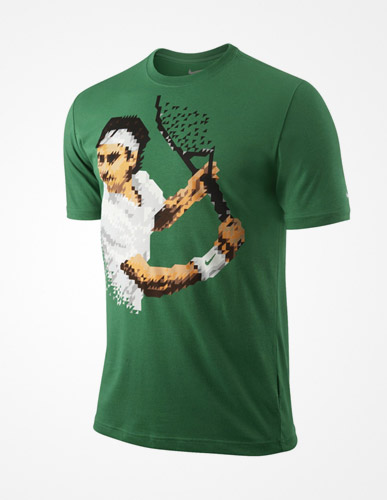 NIKE Roger Federer Green White Pixel Gaasbeek