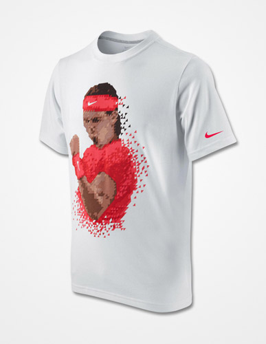 NIKE Rafeal Nadal White Red Pixel Gaasbeek