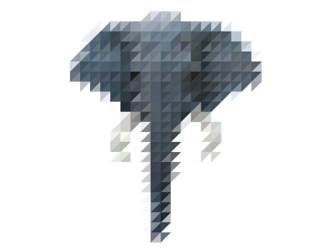 Sliced Pixel Elephant Victor van Gaasbeek