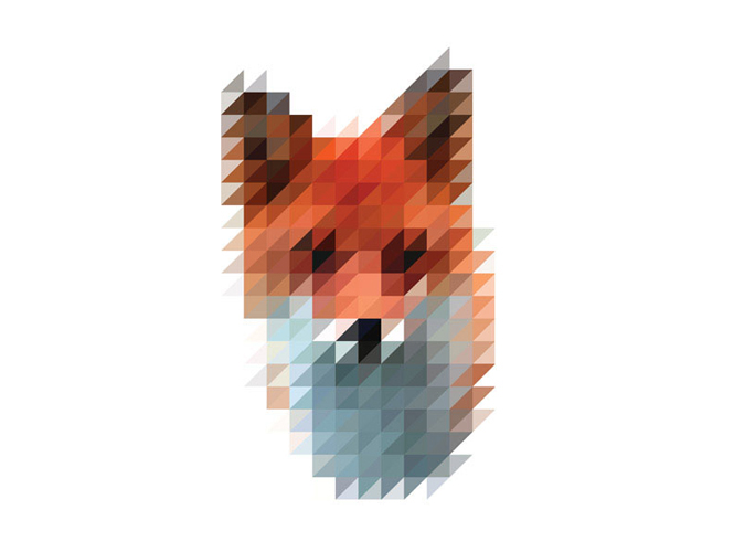 Sliced Pixel Fox Victor van Gaasbeek
