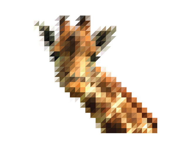 Sliced Pixel Giraffe Victor van Gaasbeek
