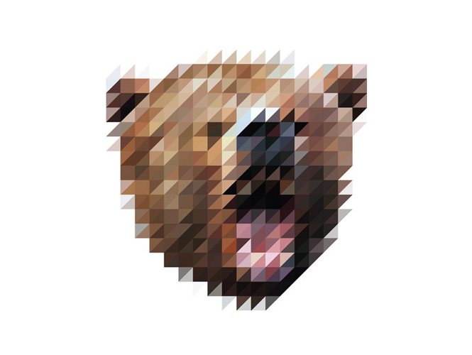 Sliced Pixel Bear Victor van Gaasbeek